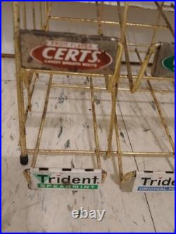 Rare Vintage Certs Clorets Rolaids Gum Counter Top Store Display 23 Metal