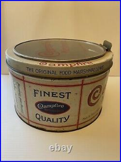 Rare Vintage General Store Countertop Campfire Marshmallow Tin Display