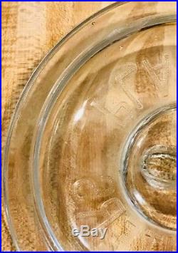 Rare Vintage Hexagon Planters Peanuts Glass Jar Store Display 1936 Great Shape