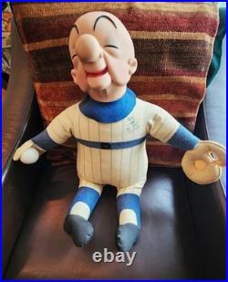 Rare Vintage Huge Mr Magoo 30 Store Display Cloth Baseball Player With Hat