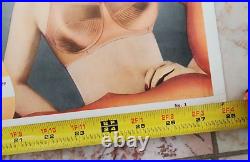 Rare Vintage Maidenform Bra Store Advertisement 1940s DISPLAY DOUBLE SIDED