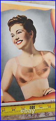 Rare Vintage Maidenform Bra Store Advertisement 1940s DISPLAY DOUBLE SIDED