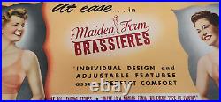 Rare Vintage Maidenform Bra Store Advertisement 1940s DISPLAY DOUBLE SIDED