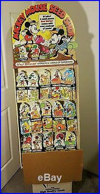 Rare Vintage Mickey Mouse Seed Shop Store Display NOS in Box! Walt Disney Prod