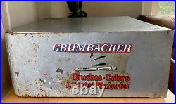 Rare Vintage Original GRUMBACHER 4 Drawer Metal Artist Paint Brush Display Case