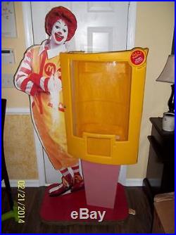 Rare Vintage Ronald McDonald store display case for McDonalds Happy Meal toys