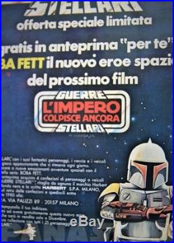 Rare Vintage Star Wars HARBERT Window Store Display Sticker featuring Boba Fett