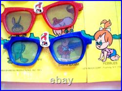 Rare Vintage Store Display of Flintstones Sunglasses, All Mint and Unused