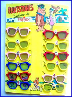 Rare Vintage Store Display of Flintstones Sunglasses, All Mint and Unused