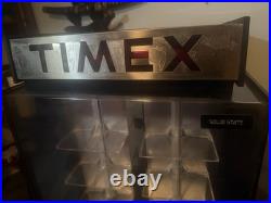 Rare Vintage Timex Electric Watch Display Case Lighted Mechanical Revolving