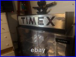 Rare Vintage Timex Electric Watch Display Case Lighted Mechanical Revolving