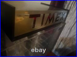 Rare Vintage Timex Electric Watch Display Case Lighted Mechanical Revolving