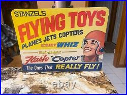 Rare Vtg Toy Store Store Display Stanzels Flying Toys Motorized