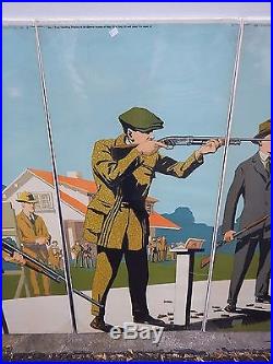 Rare Winchester Store 5 Panel Window Sign Display Trap Shooting Leader Model 12