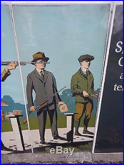 Rare Winchester Store 5 Panel Window Sign Display Trap Shooting Leader Model 12