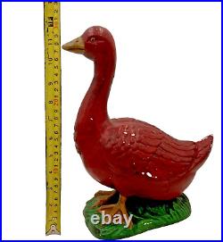 Red Goose Shoes Chalkware Advertising Store Display Statue 11-1/2 Vintage