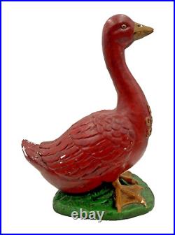 Red Goose Shoes Chalkware Advertising Store Display Statue 11-1/2 Vintage