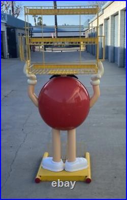 Red M & M Candy RARE Vintage 3 Rack Supermarket Store Display 5 Feet Tall 40lbs