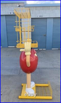 Red M & M Candy RARE Vintage 3 Rack Supermarket Store Display 5 Feet Tall 40lbs