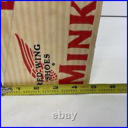 Red Wing Shoes MinkOil Vintage 1960s-1970s Countertop Product Sales Display Box