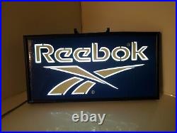 Reebok Store Display 90s Vintage Light Up Advertising Sign Neon 24x12.5