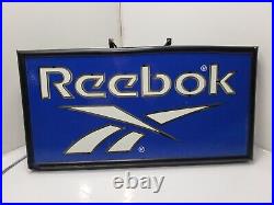 Reebok Store Display 90s Vintage Light Up Advertising Sign Neon 24x12.5