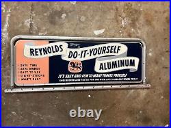 Reynolds aluminum sign bracket and hangers vintage store display