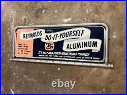 Reynolds aluminum sign bracket and hangers vintage store display