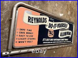 Reynolds aluminum sign bracket and hangers vintage store display