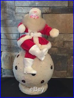 SALE Santa Claus Vtg 50s MCM Harold Gale Christmas Store Display Velvet Snowball