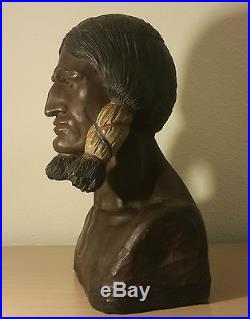 SAMUEL A. ROBB cigar store indian statue antique vtg nyc male nude store display