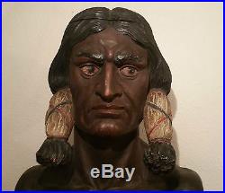 SAMUEL A. ROBB cigar store indian statue antique vtg nyc male nude store display