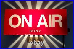 SONY Vintage Electric Store Sign Promotional Display ON AIR RED Light Used 100V