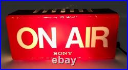 SONY Vintage Electric Store Sign Promotional Display ON AIR RED Light Used 100V