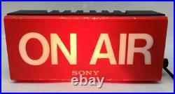 SONY Vintage Electric Store Sign Promotional Display ON AIR RED Light Used 100V