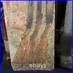 Scarce Winchester store cardboard display poster sign rare old vintage model 42