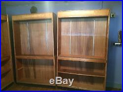 Set of 4 Vintage Art Deco Store Display Shelves Antique Wood Wooden
