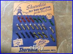 Shurebite Rare Counter Top Store Display Lure Gutton Fly Rod Bronson Michi