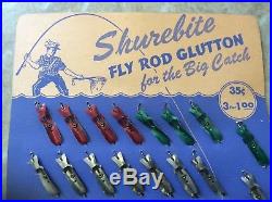 Shurebite Rare Counter Top Store Display Lure Gutton Fly Rod Bronson Michi