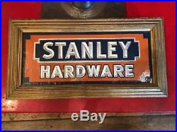 Stanley Hardware Tools Rule & Level Plane Advertising Store Sign Vintage 1939