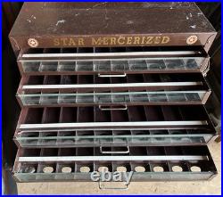 Star Mercerized Vintage Store Display Cabinet Drawer Unit FAST COLORS