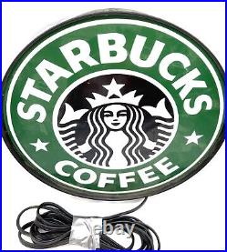 Starbucks Coffee Store Display Lighted Light Up Sign VINTAGE Process Display Inc