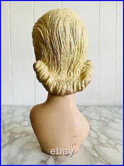 Stunning Vintage 1930's Plaster Store Display Lady Mannequin Hat Head Bust #45