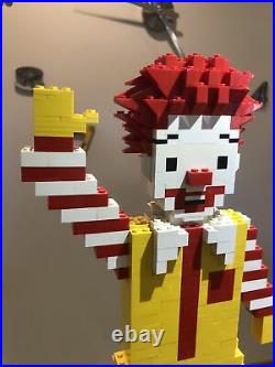 TWO 18 Inch LEGO Ronald McDonald Retail Store Display Sculptures 1984 and 1999