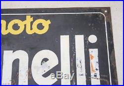 Tabella Targa Insegna Latta Moto Benelli Service Vintage