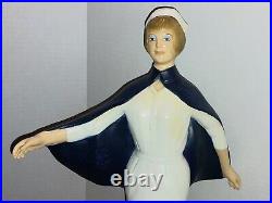 The Clinic shoes Nurse advertising store display statue Vintage 23 tall