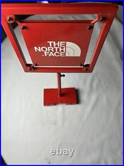 The North Face TNF Metal Store Display Sign Standing Double Sided Vintage 90 S24