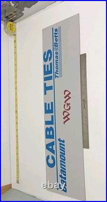 Thomas & Betts Cable Ties Sign Vintage Hardware Store Display 24x7.5 Rare