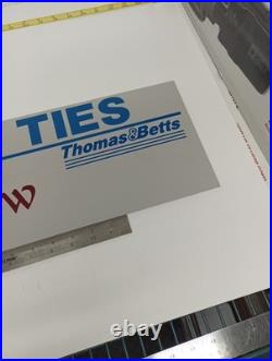 Thomas & Betts Cable Ties Sign Vintage Hardware Store Display 24x7.5 Rare