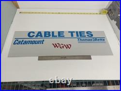 Thomas & Betts Cable Ties Sign Vintage Hardware Store Display 24x7.5 Rare